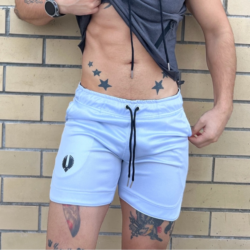Sporty Pearl White Skinny Short